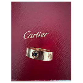 Cartier-Bague Cartier Love or rose-Métallisé