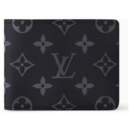 Louis Vuitton-Portefeuille fin en toile LV Eclipse-Gris