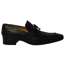 Yves Saint Laurent Loafer mit Schnallendetails aus braunem Leder Braun