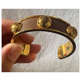 Hermès-Bracelets-Chocolat,Bijouterie dorée