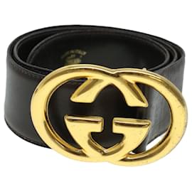 Gucci-GUCCI Ceinture Cuir 33.1"" Brun 52808/75 Authentification4354-Marron