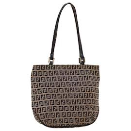 Fendi-FENDI Zucchino Canvas Tote Bag Navy 2262-16457-018 Auth rd5151-Navy blue