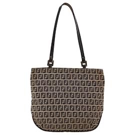 Fendi-FENDI Zucchino Canvas Tote Bag Navy 2262-16457-018 Auth rd5151-Navy blue