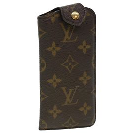 LOUIS VUITTON Monogram Etui Lunette PM Glasses Case M66545 LV Auth 42016 Other