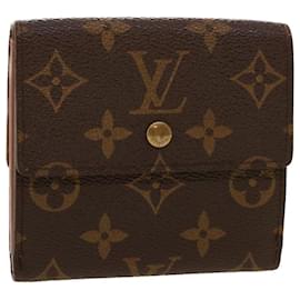 Louis Vuitton-Carteira LOUIS VUITTON Porte Monnaie Billets Cartes Crdit M61652 LV Auth ki2929-Monograma