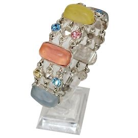 Bellissimo bracciale Karl Lagerfeld - Pietre semipreziose e cristalli Swarovski Argento
