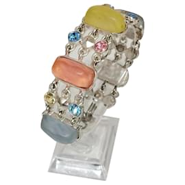 Karl Lagerfeld-Beautiful Karl Lagerfeld bracelet - Semi-precious stones and Swarovski crystals-Silvery