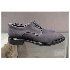 Autre Marque-Garment Project grey suede derby shoes-Grey