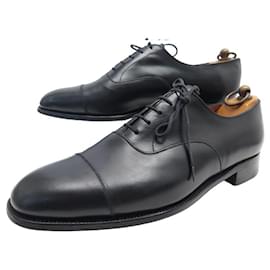 JM Weston-JM WESTON SHOES 300 Richelieu 9D 43 BLACK LEATHER SHOES-Black