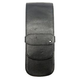 MONTBLANC MEISTERSTÜCK CUSTODIA PER 3 PENNE IN CUOIO NERO ASTUCCIO IN PELLE PER PENNA Nero