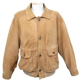 GIACCA VINTAGE YVES SAINT LAURENT GIACCA 48 GIACCA IN PELLE DI CAPRA M Cammello