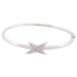 PULSERA MAUBOUSSIN MIS SOMBRAS PARA TI 19.5 ORO BLANCO 18CORREA K ORO CON DIAMANTES Plata