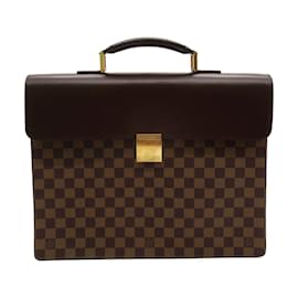 Louis Vuitton-Louis Vuitton Damier Ebene Altona PM Bolso de negocios de lona N53315 En muy buenas condiciones-Castaño