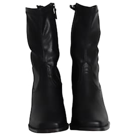 Stella Mc Cartney-Stella McCartney Cowboy Stretch 95mm Boots in Black Polyurethane-Black