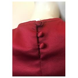Autre Marque-Frnch oversized dress-Dark red