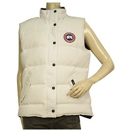 Canada Goose White Puffer Duck Down Fill Sleeveless jacket Vest size L White