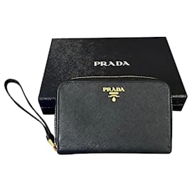 Prada-Prada kompakte Brieftasche-Schwarz
