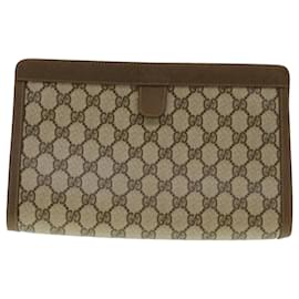 Gucci-GUCCI GG Canvas Web Sherry Line Clutch Bag Beige Red Green 8901033 Auth am4321-Red,Beige,Green