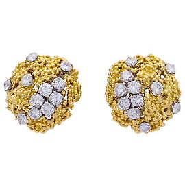 Chaumet Orecchini vintage Boucheron, giallo oro, platino e diamanti. Altro