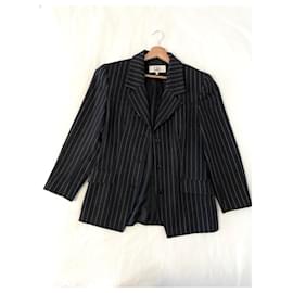 Dior-DIOR Vintage jacket and skirt suit-Black