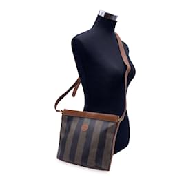 Fendi-Sac à bandoulière seau vintage en toile rayée Pequin-Multicolore