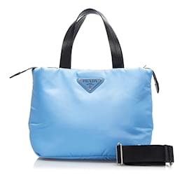 Prada-Small Puffer Tessuto Handbag-Blue