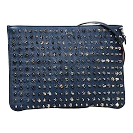 Christian Louboutin-Studded Leather Clutch Bag AA6693WZ-Blue