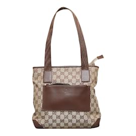 Gucci-GG Canvas Handbag 190402-Beige