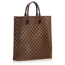 Louis Vuitton-Louis Vuitton Brown Damier Ebene Sac Plat-Brown