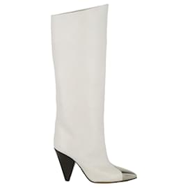 Isabel Marant-Isabel Marant Lilezio Leather Knee-High Boots-White