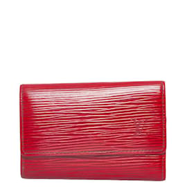 Louis Vuitton-LOUIS VUITTON Epi Multicles 6 Llavero Llavero de Cuero M63817 en buen estado-Roja