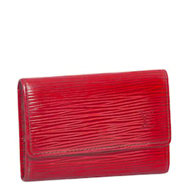 Louis Vuitton-LOUIS VUITTON Epi Multicles 6 Llavero Llavero de Cuero M63817 en buen estado-Roja