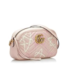 Gucci-GG Marmont Ghost Crossbody Bag 447632.0-Pink