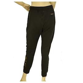 Dsquared2-Dsquared2 Pantalones de chándal "Icon" negros Pantalones Sport Lounge Crop Pantalones talla XS-Negro