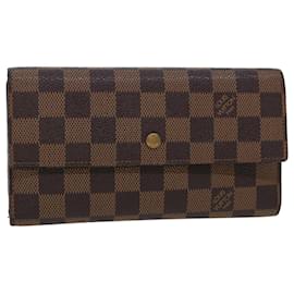 Louis Vuitton-LOUIS VUITTON Damier Ebene Portefeuille International Wallet N61217 auth 42296-Other