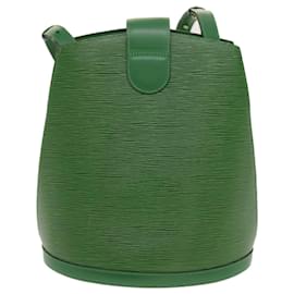 Louis Vuitton-LOUIS VUITTON Epi Cluny Shoulder Bag Green M52254 LV Auth 42531-Green