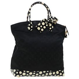 LOUIS VUITTON Borsa Vernis Dot Infinity Lockit MM Nera M40682 Auth ar9434B Nero Bianco