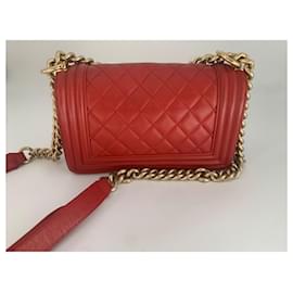 Chanel-CHANEL  Handbags   Leather-Red