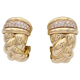 Autre Marque-O earrings.J.Perrin, "Venetian", yellow gold, diamants.-Other