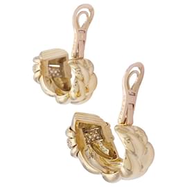 Autre Marque-O earrings.J.Perrin, "Venetian", yellow gold, diamants.-Other