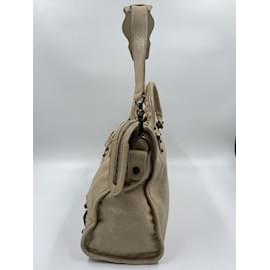 Balenciaga-Beige Leather Balenciaga City-Beige
