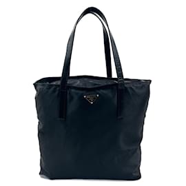 Prada-Black Nylon Prada Shoulder Bag-Black