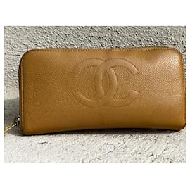 Chanel-Porte feuille chanel vintage-Beige
