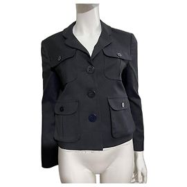 Vintage military jacket, Mulberry Black