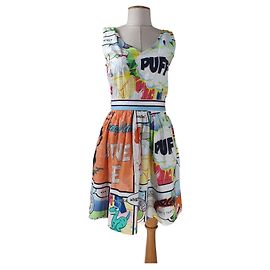 Vestido Moschino Cheap And Chic de algodón multicolor Multicolor