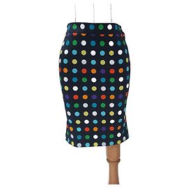 Falda midi de lunares Iceberg de algodón Multicolor