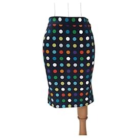 Saia midi de bolinhas Iceberg de algodão Multicor