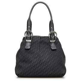 Schwarze Dior-Tragetasche mit Diorissimo-Schnalle Schwarz