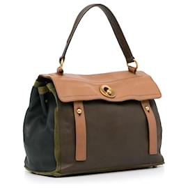 Yves Saint Laurent-YSL Brown Bicolor Muse Two-Brown