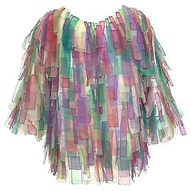 Chaqueta Emporio Armani en rosa, piezas de seda verde y morada Multicolor